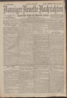 Danziger Neueste Nachrichten : unparteiisches Organ und allgemeiner Anzeiger 152/1897