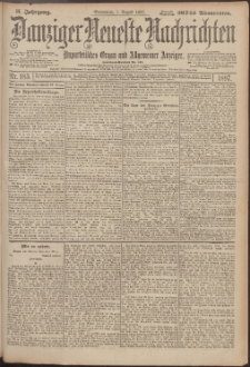 Danziger Neueste Nachrichten : unparteiisches Organ und allgemeiner Anzeiger 183/1897