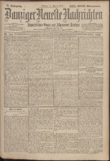 Danziger Neueste Nachrichten : unparteiisches Organ und allgemeiner Anzeiger 186/1897