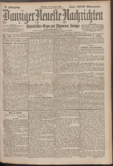 Danziger Neueste Nachrichten : unparteiisches Organ und allgemeiner Anzeiger 190/1897