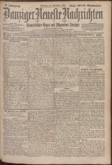 Danziger Neueste Nachrichten : unparteiisches Organ und allgemeiner Anzeiger 215/1897