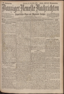 Danziger Neueste Nachrichten : unparteiisches Organ und allgemeiner Anzeiger 215/1897
