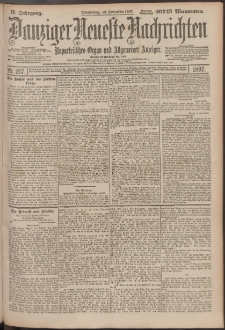 Danziger Neueste Nachrichten : unparteiisches Organ und allgemeiner Anzeiger 217/1897