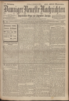 Danziger Neueste Nachrichten : unparteiisches Organ und allgemeiner Anzeiger 218/1897