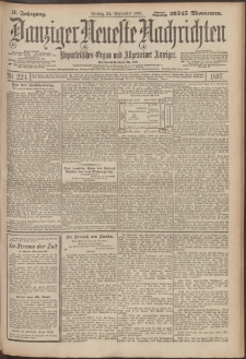Danziger Neueste Nachrichten : unparteiisches Organ und allgemeiner Anzeiger 224/1897