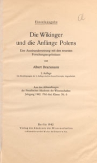 Die Wikinger und die Anf&auml;nge Polens : eine Auseinandersetzung mit den neusten Forschungsergebnissen