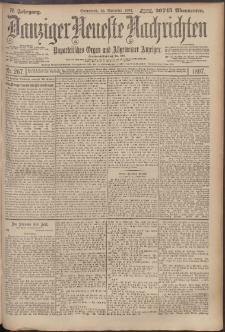 Danziger Neueste Nachrichten : unparteiisches Organ und allgemeiner Anzeiger 267/1897