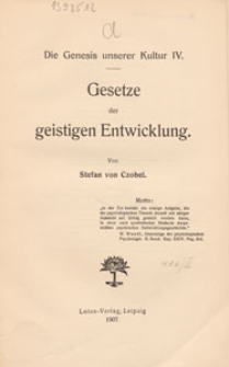 Gesetze der geistigen Entwicklung