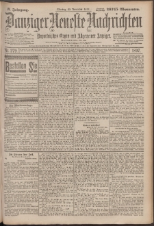 Danziger Neueste Nachrichten : unparteiisches Organ und allgemeiner Anzeiger 279/1897