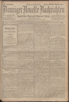 Danziger Neueste Nachrichten : unparteiisches Organ und allgemeiner Anzeiger 285/1897