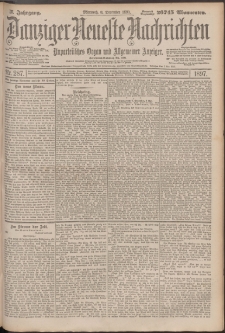 Danziger Neueste Nachrichten : unparteiisches Organ und allgemeiner Anzeiger 287/1897