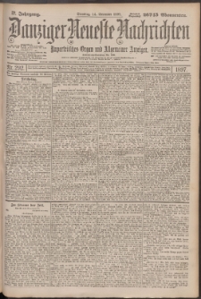 Danziger Neueste Nachrichten : unparteiisches Organ und allgemeiner Anzeiger 292/1897
