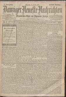 Danziger Neueste Nachrichten : unparteiisches Organ und allgemeiner Anzeiger 9/1898