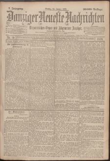 Danziger Neueste Nachrichten : unparteiisches Organ und allgemeiner Anzeiger 19/1898