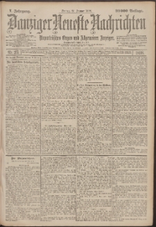 Danziger Neueste Nachrichten : unparteiisches Organ und allgemeiner Anzeiger 23/1898