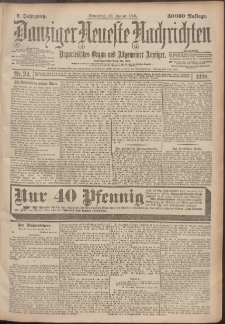 Danziger Neueste Nachrichten : unparteiisches Organ und allgemeiner Anzeiger 24/1898