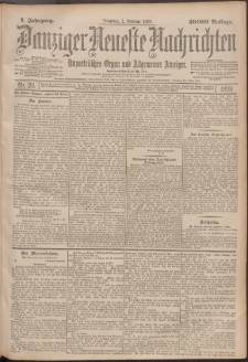 Danziger Neueste Nachrichten : unparteiisches Organ und allgemeiner Anzeiger 26/1898