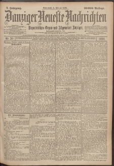 Danziger Neueste Nachrichten : unparteiisches Organ und allgemeiner Anzeiger 30/1898