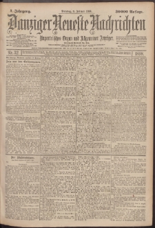 Danziger Neueste Nachrichten : unparteiisches Organ und allgemeiner Anzeiger 32/1898