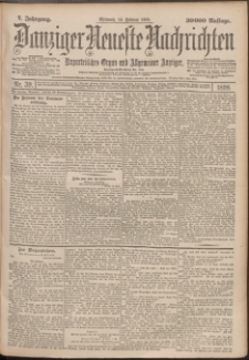 Danziger Neueste Nachrichten : unparteiisches Organ und allgemeiner Anzeiger 39/1898