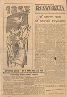 Głos Wybrzeża : organ Komitetu Wojewódzkiego Polskiej Zjednoczonej Partii Robotniczej, 1953.07.01 nr 155