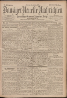 Danziger Neueste Nachrichten : unparteiisches Organ und allgemeiner Anzeiger 44/1898