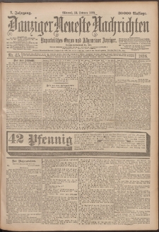 Danziger Neueste Nachrichten : unparteiisches Organ und allgemeiner Anzeiger 45/1898