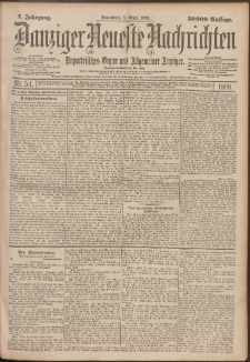 Danziger Neueste Nachrichten : unparteiisches Organ und allgemeiner Anzeiger 54/1898