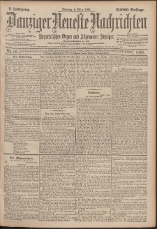 Danziger Neueste Nachrichten : unparteiisches Organ und allgemeiner Anzeiger 56/1898