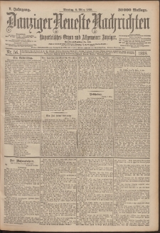Danziger Neueste Nachrichten : unparteiisches Organ und allgemeiner Anzeiger 56/1898