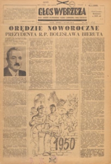Głos Wybrzeża : organ Komitetu Wojewódzkiego Polskiej Zjednoczonej Partii Robotniczej, 1950.12.19 nr 349