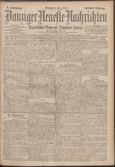 Danziger Neueste Nachrichten : unparteiisches Organ und allgemeiner Anzeiger 63/1898