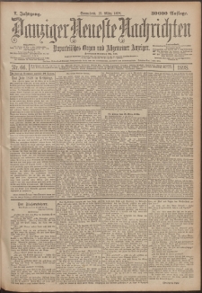 Danziger Neueste Nachrichten : unparteiisches Organ und allgemeiner Anzeiger 66/1898