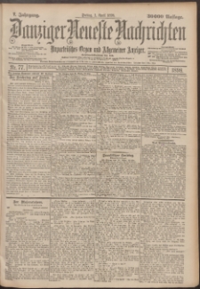 Danziger Neueste Nachrichten : unparteiisches Organ und allgemeiner Anzeiger 77/1898
