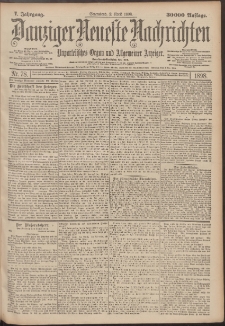 Danziger Neueste Nachrichten : unparteiisches Organ und allgemeiner Anzeiger 78/1898
