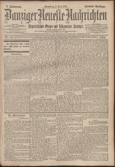 Danziger Neueste Nachrichten : unparteiisches Organ und allgemeiner Anzeiger 82/1898