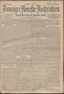 Danziger Neueste Nachrichten : unparteiisches Organ und allgemeiner Anzeiger 83/1898