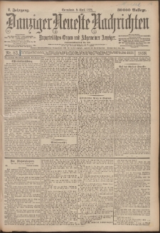 Danziger Neueste Nachrichten : unparteiisches Organ und allgemeiner Anzeiger 83/1898