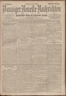 Danziger Neueste Nachrichten : unparteiisches Organ und allgemeiner Anzeiger 84/1898