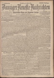 Danziger Neueste Nachrichten : unparteiisches Organ und allgemeiner Anzeiger 86/1898