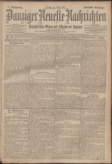 Danziger Neueste Nachrichten : unparteiisches Organ und allgemeiner Anzeiger 87/1898