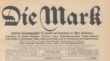Die Mark : Illustrierte Wochenschrift für Touristik und Heimatkunde. Ratgeber für Ausflüge, 1910/1911 Nr 3