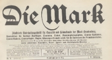 Die Mark : Illustrierte Wochenschrift für Touristik und Heimatkunde. Ratgeber für Ausflüge, 1910/1911 Nr 7