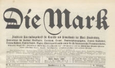 Die Mark : Illustrierte Wochenschrift für Touristik und Heimatkunde. Ratgeber für Ausflüge, 1911/1912 Nr 2