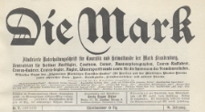 Die Mark : Illustrierte Wochenschrift für Touristik und Heimatkunde. Ratgeber für Ausflüge, 1911/1912 Nr 7