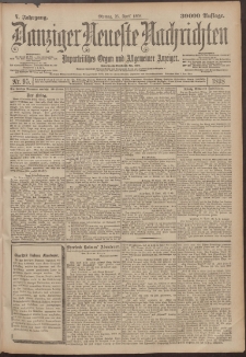 Danziger Neueste Nachrichten : unparteiisches Organ und allgemeiner Anzeiger 95/1898