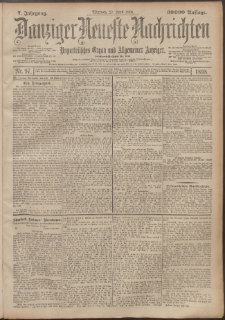 Danziger Neueste Nachrichten : unparteiisches Organ und allgemeiner Anzeiger 97/1898
