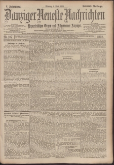 Danziger Neueste Nachrichten : unparteiisches Organ und allgemeiner Anzeiger107/1898