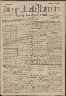 Danziger Neueste Nachrichten : unparteiisches Organ und allgemeiner Anzeiger113/1898