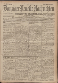 Danziger Neueste Nachrichten : unparteiisches Organ und allgemeiner Anzeiger115/1898